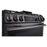 LG Smudge Resistant Black Stainless Steel Smart Gas Slide-In Range with Air Fry (6.3 Cu.Ft) - LSGL6335Z