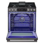 LG Smudge Resistant Black Stainless Steel Smart Gas Slide-In Range with Air Fry (6.3 Cu.Ft) - LSGL6335Z