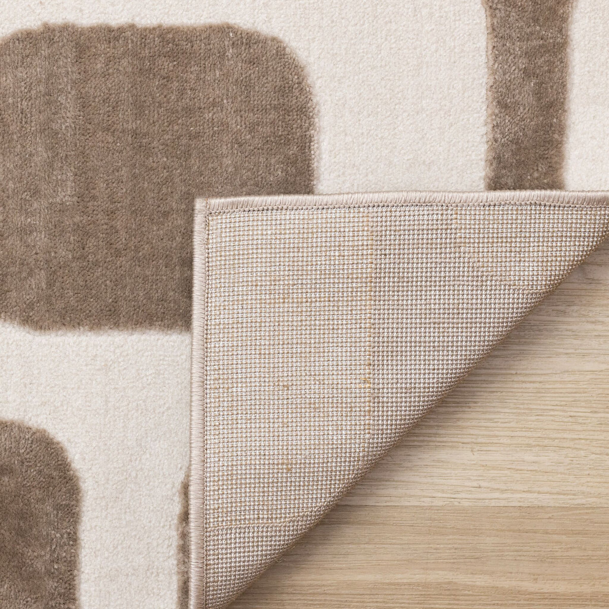 Vintage Vibes 7'10" x 10'6" Mid-Century Modern Area Rug - Brown, Cream