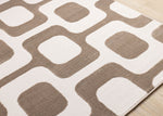 Vintage Vibes 7'10" x 10'6" Mid-Century Modern Area Rug - Brown, Cream