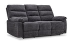Lucie Reclining Sofa and Recliner Set - Charcoal