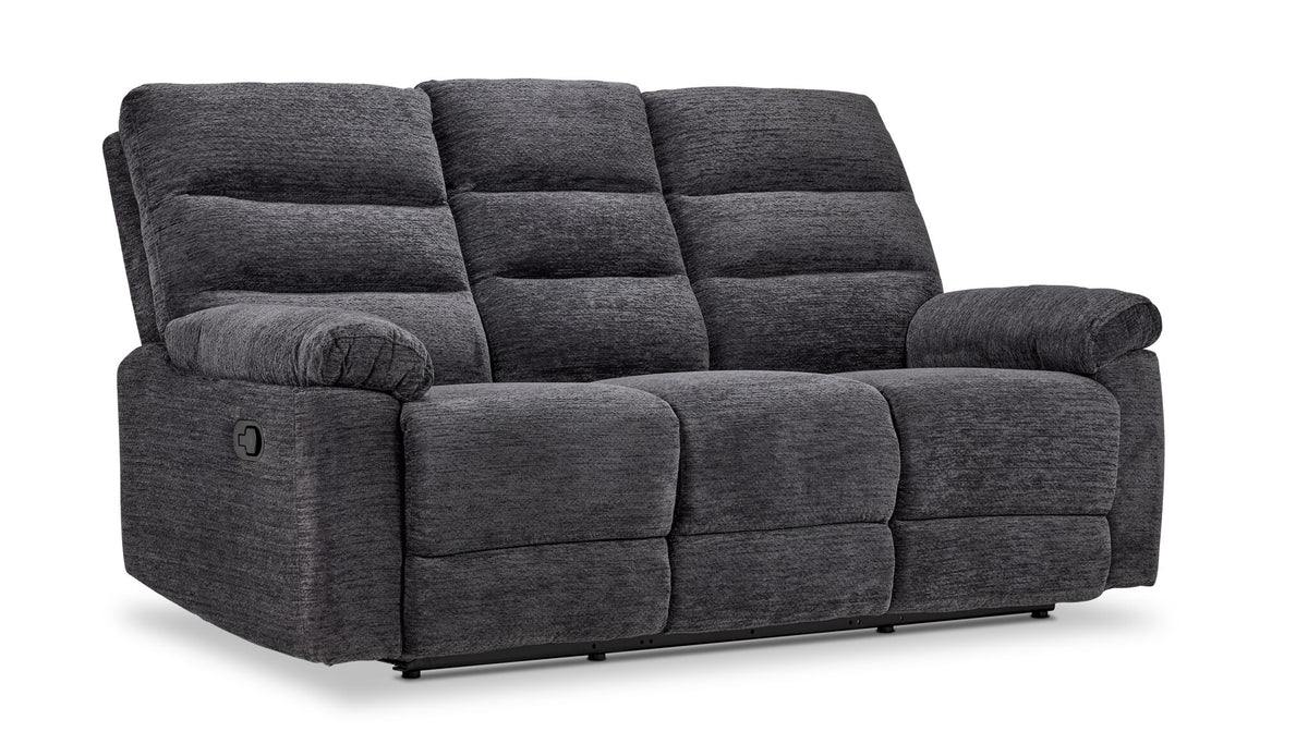 Lucie Reclining Sofa and Recliner Set - Charcoal