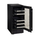 Marathon Black Steel Dual Zone Wine Cooler - MWC28-DBLS-1
