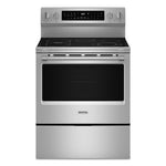 Maytag Fingerprint Resistant Kitchen Package with Counter-Depth Refrigerator, Electric Range and Built-In Dishwasher