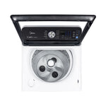 Open washer showing the stainless steel tub and central Wave Agitator