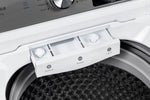 Detergent dispenser with separate softener, powder and liquid compartments