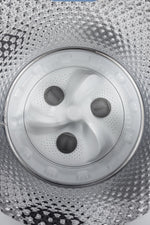 Top view of the stainless steel wash tub with three-filter impeller wash plate