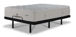 Kingsdown Mist Medium Euro Top full mattress on an L2 Lux adjustable base in the flat position