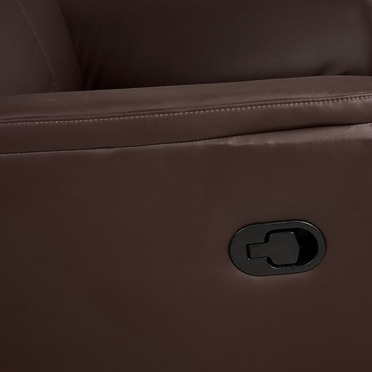 Morgan Swivel Glider Recliner - Dark Brown