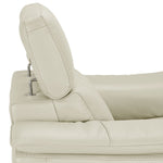 Orlando-Ray Leather Sofa, Loveseat and Chair Set - White