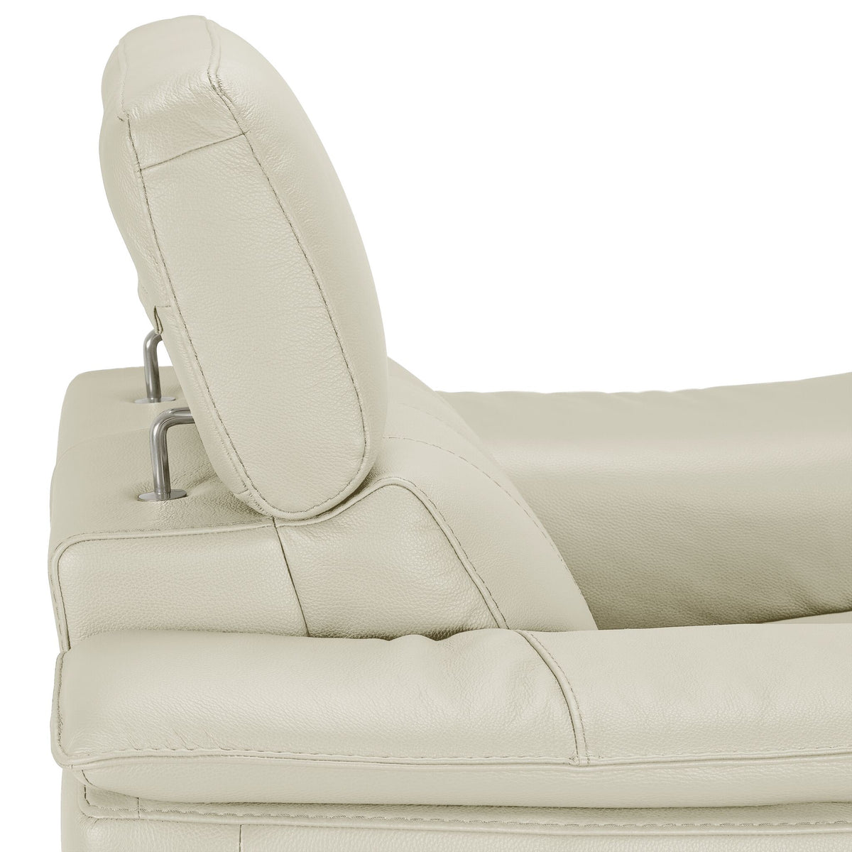 Orlando-Ray Leather Sofa and Chair Set - White