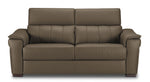 Orlando-Ray Leather Sofa - Taupe