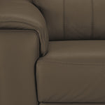 Orlando-Ray Leather Sofa and Chair Set - Taupe