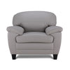 Raphael Leather Chair - Cloud Grey