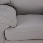 Raphael Leather Loveseat - Cloud Grey