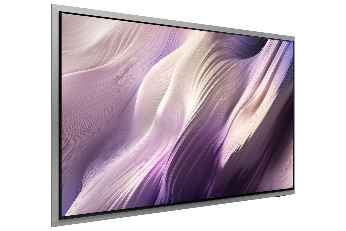 Angled view showcasing the expansive screen and minimalist bezel design