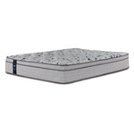 Sealy Comfort Series 2 King medium mattress with quilted grey Euro top and patterned side fabric