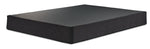 Origins by Serta Twin boxspring with dark grey fabric sides and black support surface