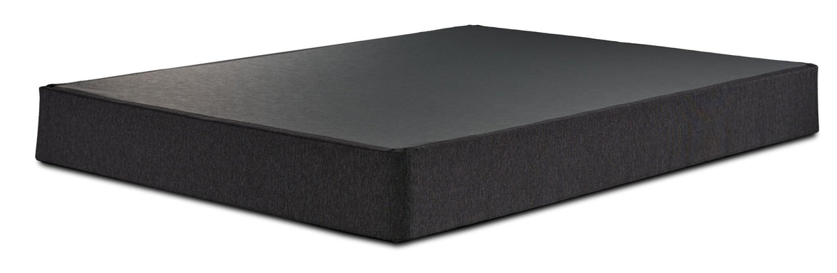 Origins by Serta Twin boxspring with dark grey fabric sides and black support surface