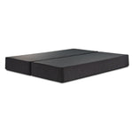 Origins by Serta split boxspring set with two dark grey foundations and black support surfaces