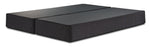 Origins by Serta split boxspring set with two dark grey foundations and black support surfaces