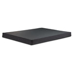 Origins by Serta Twin XL low-profile boxspring with dark grey fabric and black support surface