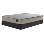 Origins by Serta Tradition Twin XL firm mattress on a charcoal boxspring with white quilted tight top