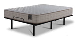 Queen firm mattress on the black L2 Motion 2.0 adjustable base in a flat position