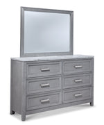 Silverstone 6-Drawer Dresser - Mist Grey