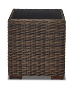 Solstice Outdoor End Table - Antique Brown