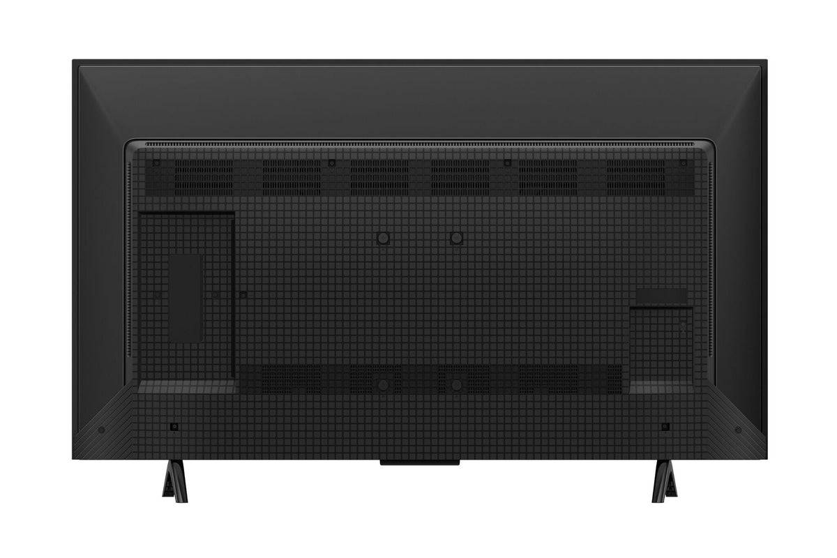 Back view of TCL 43-inch 4K Smart TV showing back panel and stand feet
