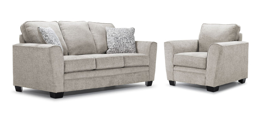 Tilley Sofa and Chair Set - White