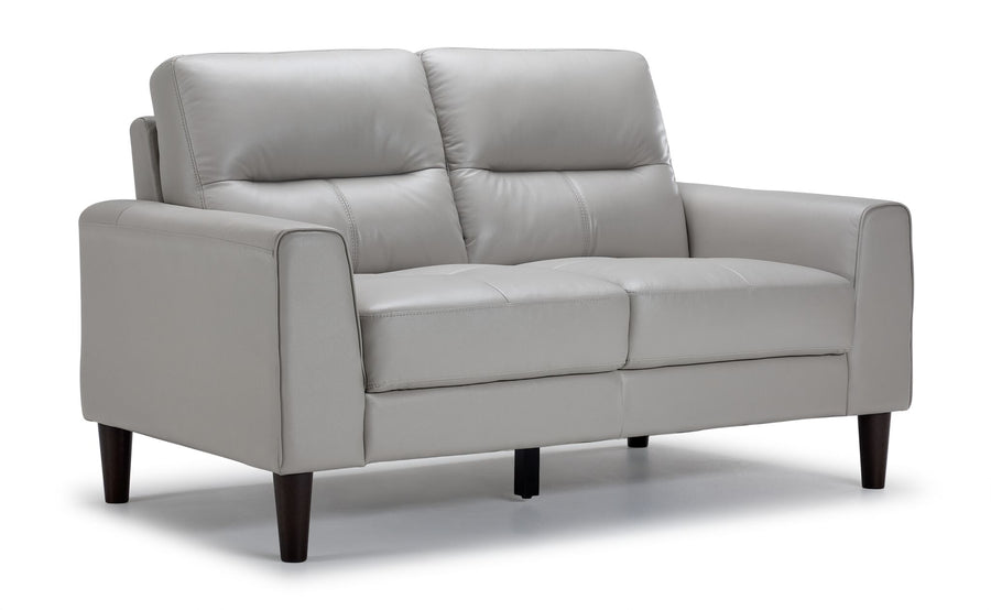 Verissimo Leather Loveseat - Silver