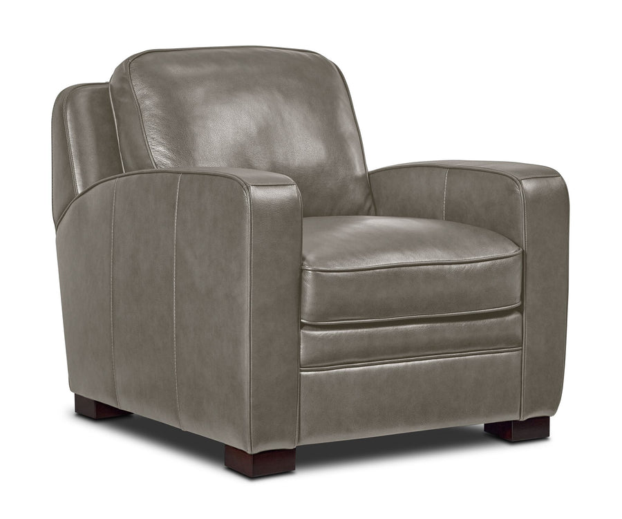Wilmington Leather Chair - Light Grey