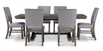 Yorkshire 7 - Piece Extendable Dining set - Warm Grey