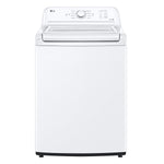 LG White Top Load Washer with Agitator and SlamProof® Glass Lid (4.8 Cu. Ft) -WT6105CW