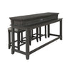 Turner 4-Piece Sofa Table with Stools - Grey