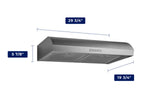 Hauslane Chef Series Black 30" 400 CFM Under Cabinet Range Hood - UC-B018BLK-30