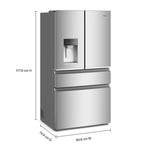 Whirlpool 36" 22.0 Cu. Ft. Fingerprint-Resistant Stainless Steel Counter-Depth 4-Door French Door Refrigerator – WRMC5036RZ