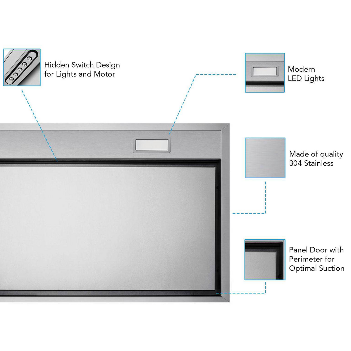 VICTORY Stainless Steel 30-Inch 700 CFM Insert Range Hood - X2-30
