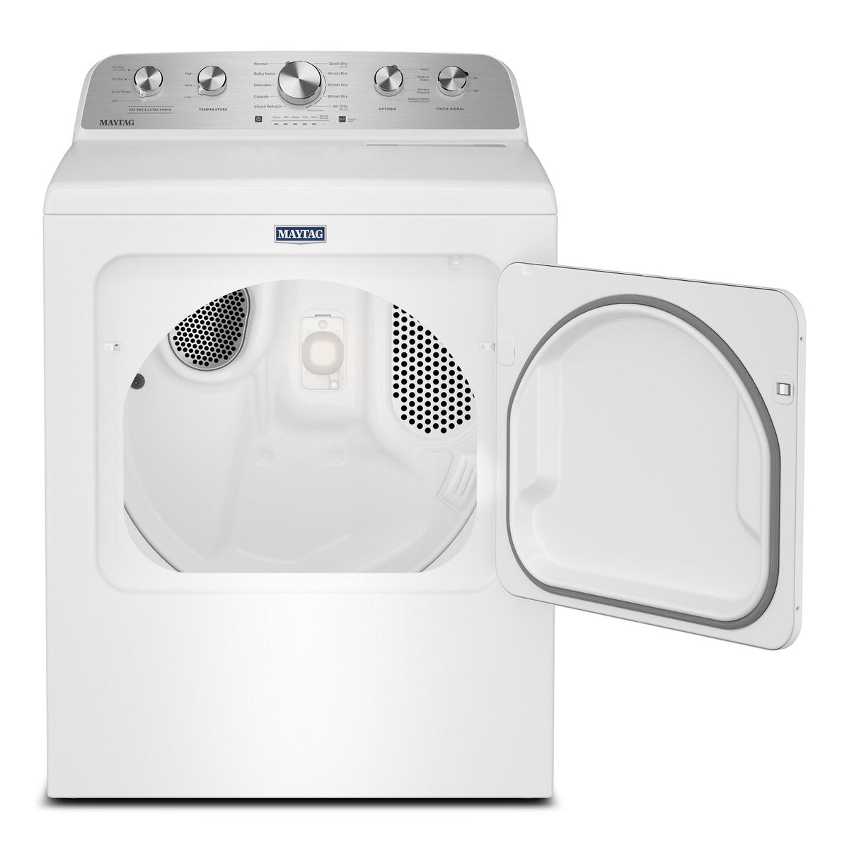 Maytag White Steam Electric Dryer (7.0 Cu. Ft.) with Pet Pro Option - YMED5605RW