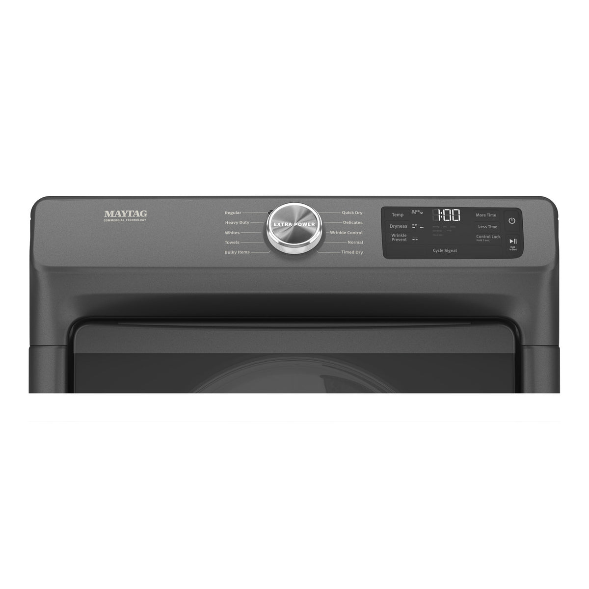 Maytag Volcano Black Front-Load Washer (5.5 cu. ft.) & Electric Dryer (7.3 cu. ft.) - MHW6630MBK/YMED5630MBK