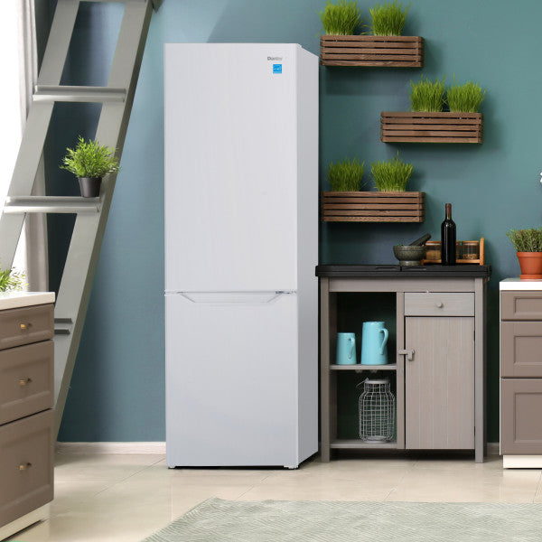 Danby 23.75" 10.3 Cu. Ft. White Compact Bottom-Freezer Refrigerator - DBMF100B1WDB
