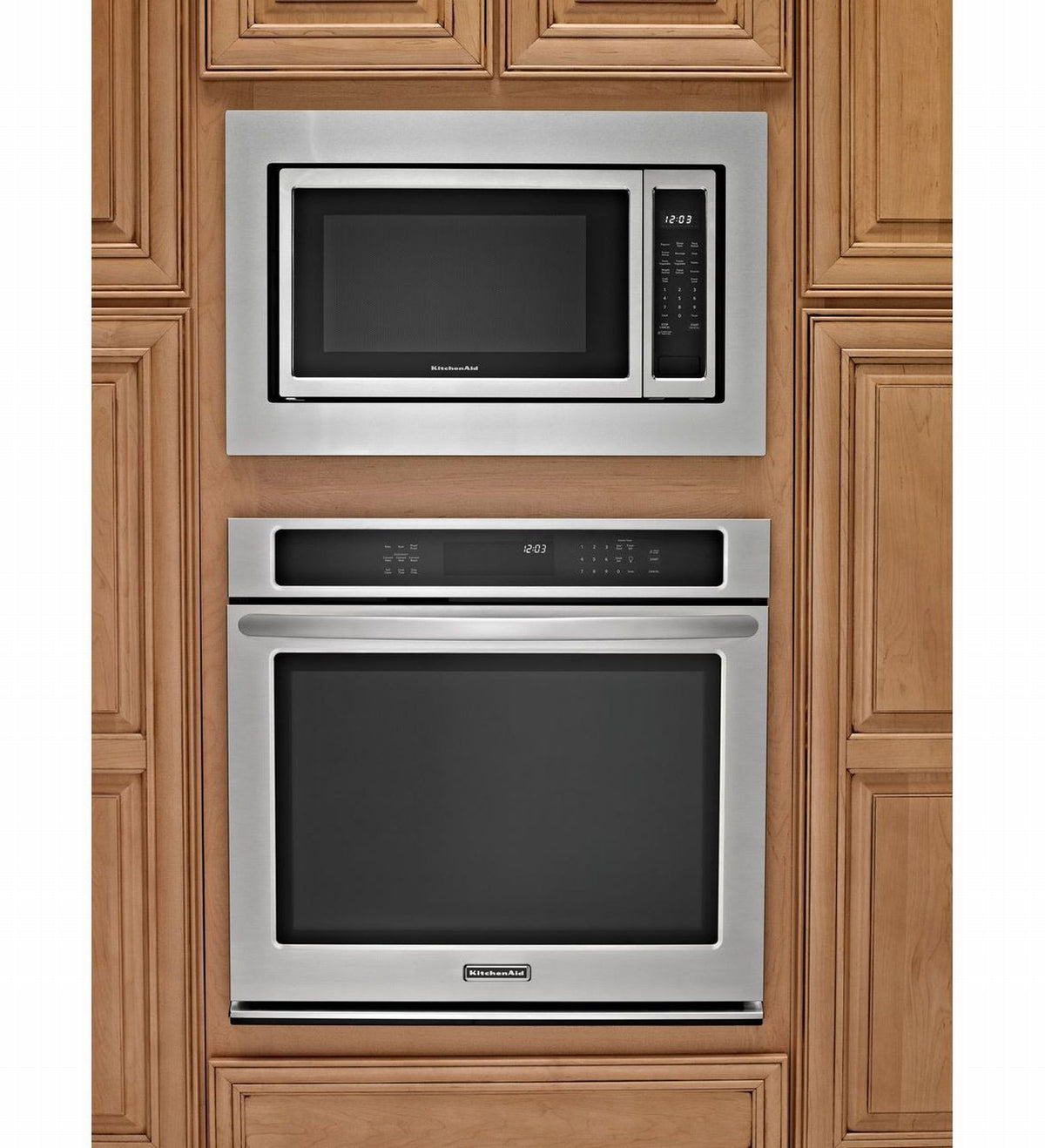 Unbranded Fingerprint Resistant Stainless Steel Countertop Microwave Oven Trim Kit (27 inch.) - MK2167AZ