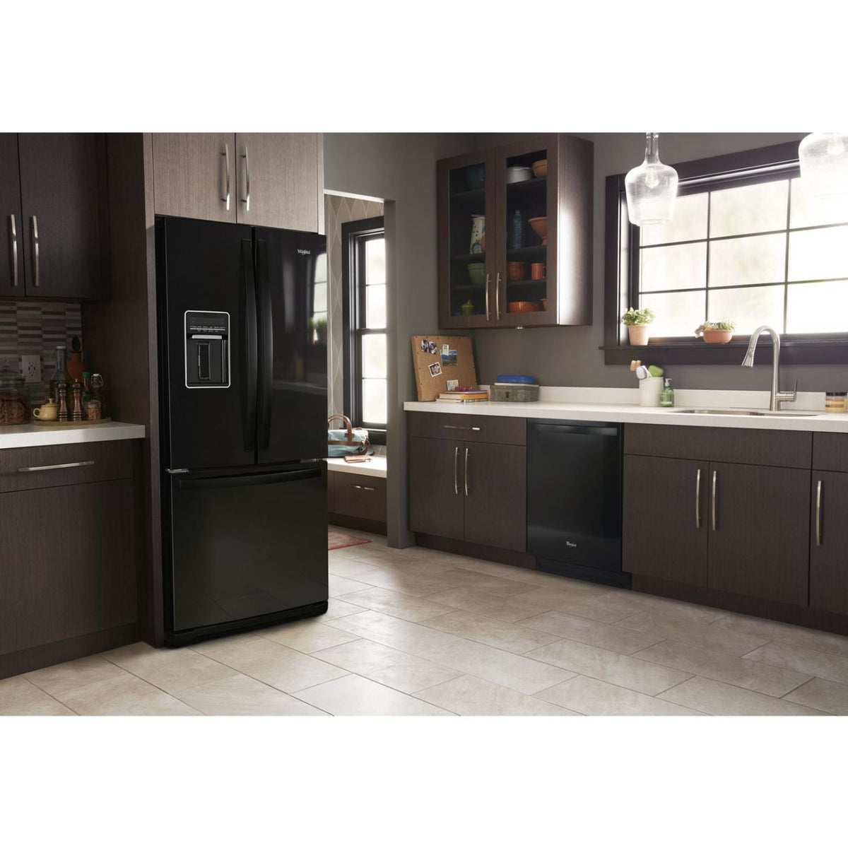 Whirlpool Black French Door Refrigerator (20 Cu. Ft.) - WRF560SEHB