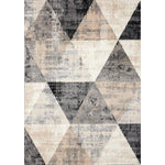 Siecle Triangle Shapes Area Rug - 2' X 8' - Cream/Beige