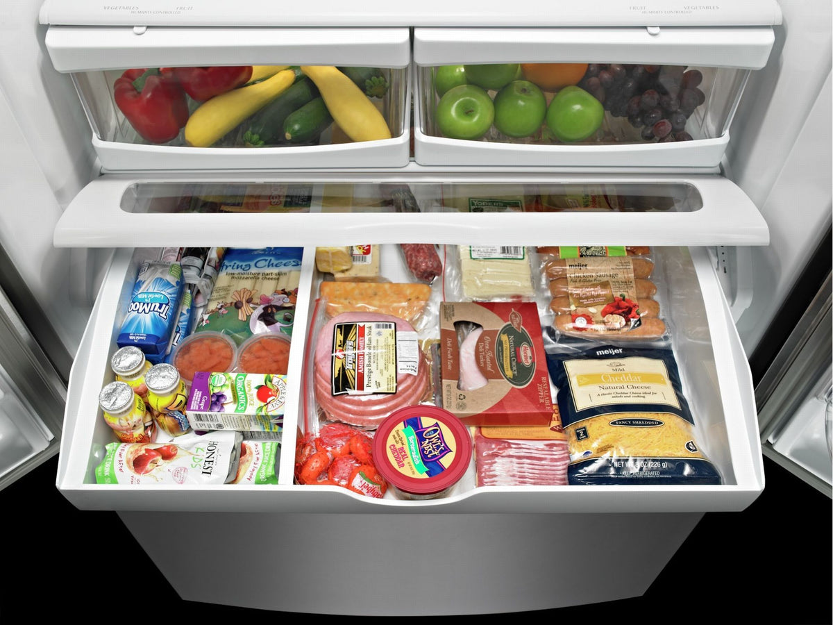 Maytag 35.75 " 20 Cu. Ft. Fingerprint Resistant Stainless Steel French Door Refrigerator - MFC2062FEZ