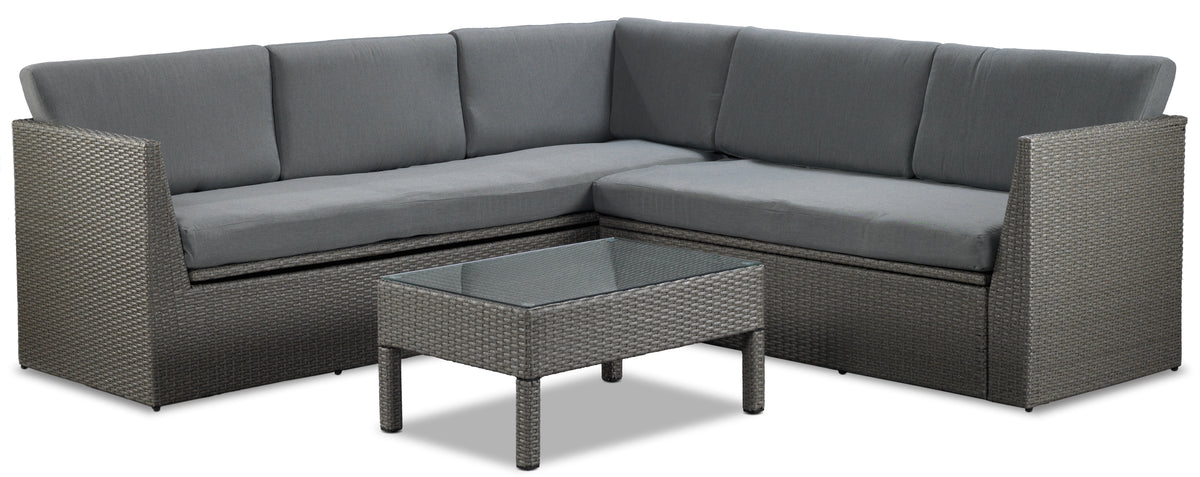 Channing 2-Piece Outdoor Sectional - Grey