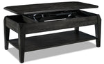 Lennox 47" Lift-Top Coffee Table - Dark Grey