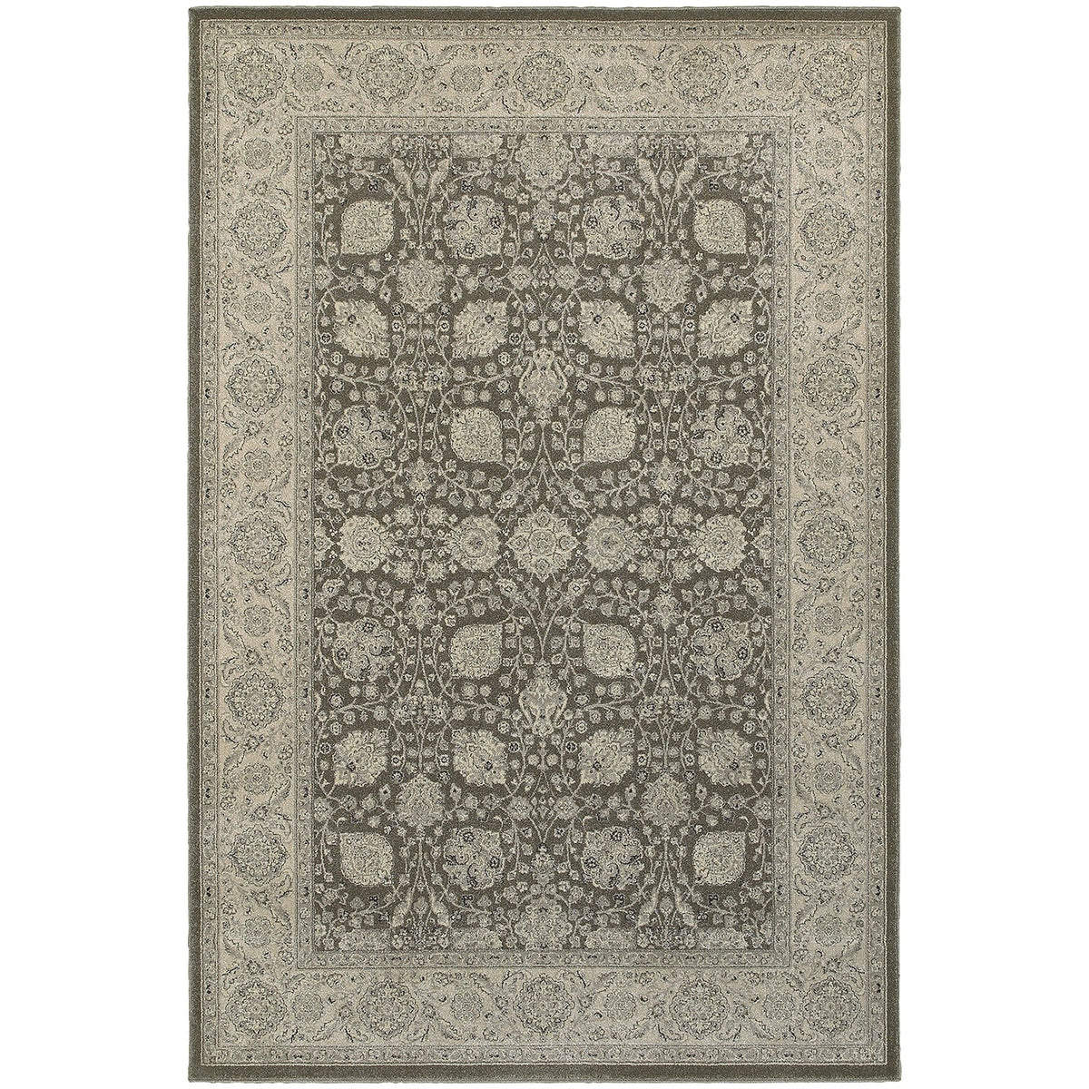 Virginia Traditional Brown Area Rug (7'10" x 10'10")
